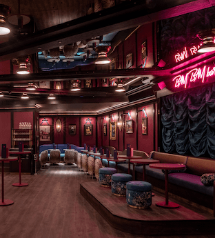 Bar and booth seating