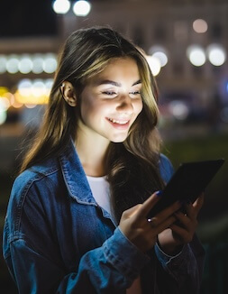 Person looking at phone