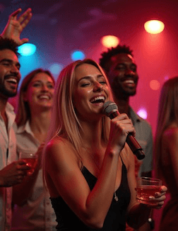 Woman singing