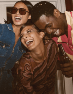 Friends laughing